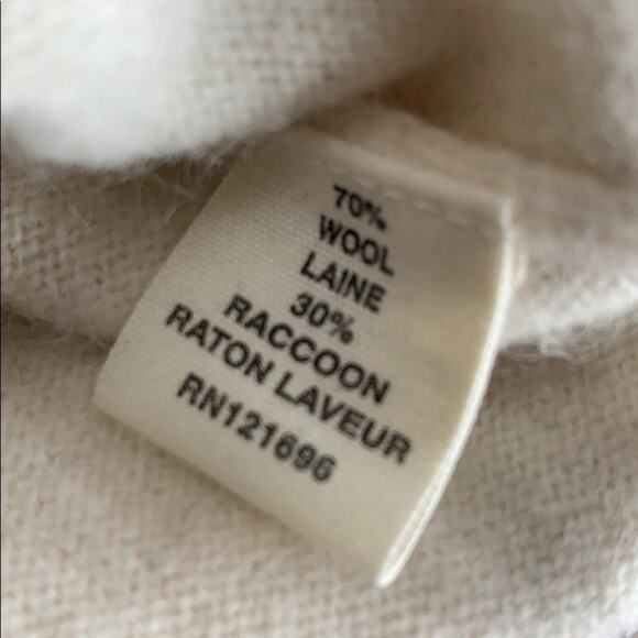 Demylee Jet Ivory Navy Tan Colorblock Sweater Wool Turtleneck Women's Size Small - Picture 7 of 8